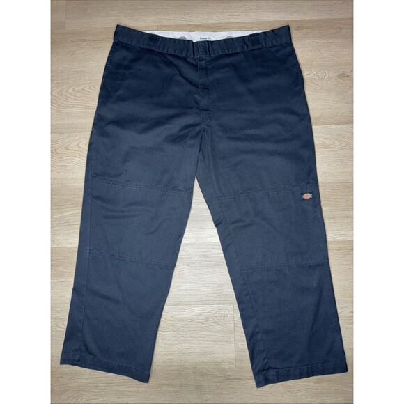 Dickies Men's Black Loose Fit Double Knee Work Pants 44x30 - Picture 2 of 8